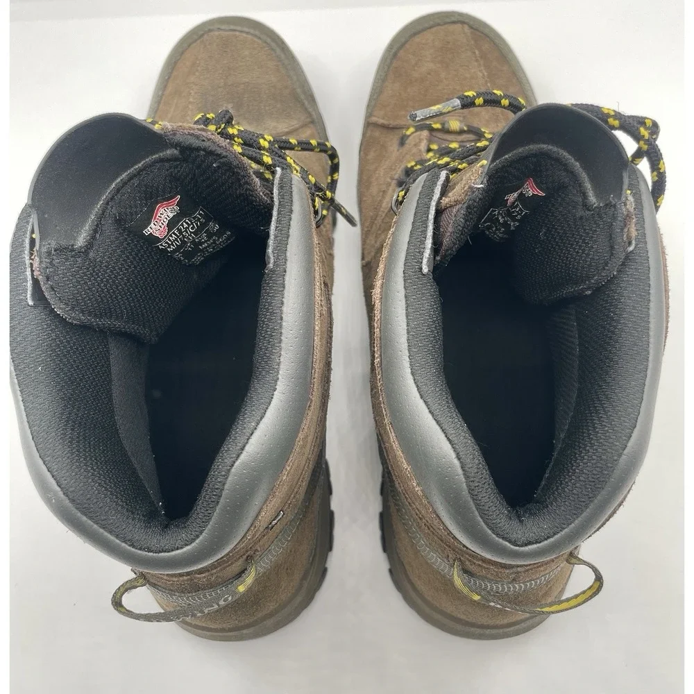 Red Wing 6605‎ Work Boots Mens 12 Brown Waterproof Safety Toe EH Suede Hiking
